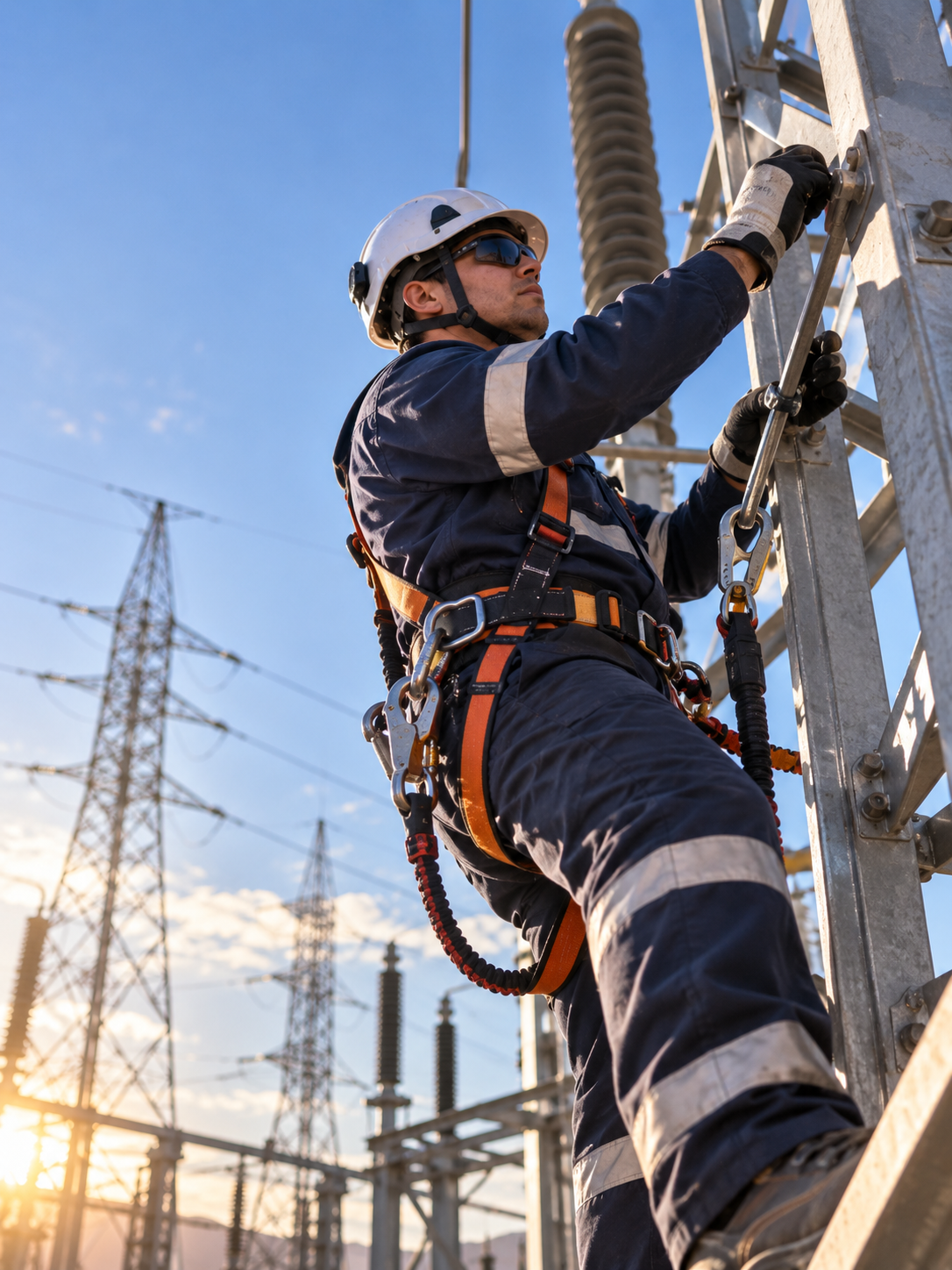 Trabajo en altura en infraestructura energética
